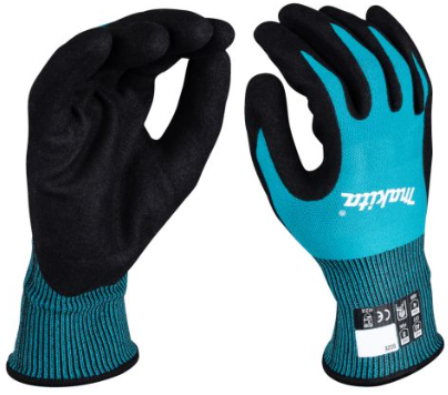 SIZE 8 (M) CUT LEVEL 1 NITRILE COATED DIPPED GLOVES MAKITA