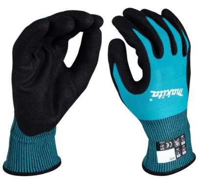 SIZE 10 (XL) CUT LEVEL 1 NITRILE COATED DIPPED GLOVES MAKITA
