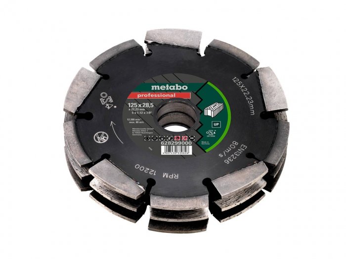 125mm x 22.23mm 3 ROW DIAMOND BLADES METABO