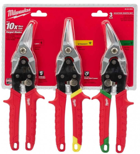 260mm (10") AVIATION SNIPS 3 PIECE SET  MILWAUKEE