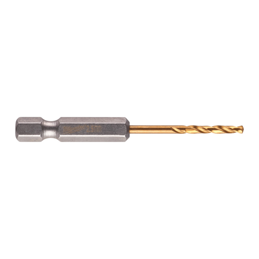 2.5mm x 1/4" HEXAGON DRIVE HSS DRILL BIT 2-PK MILWAUKEE