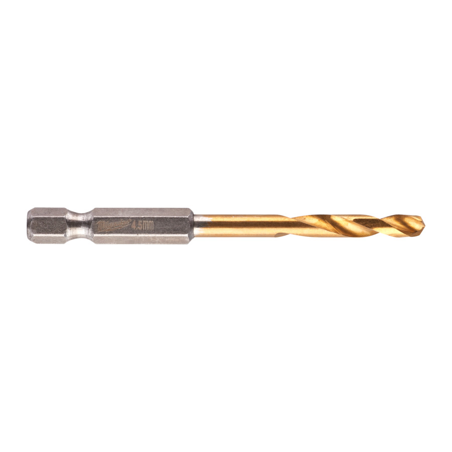 4.5mm x 1/4" HEXAGON DRIVE HSS DRILL BIT 1-PK MILWAUKEE