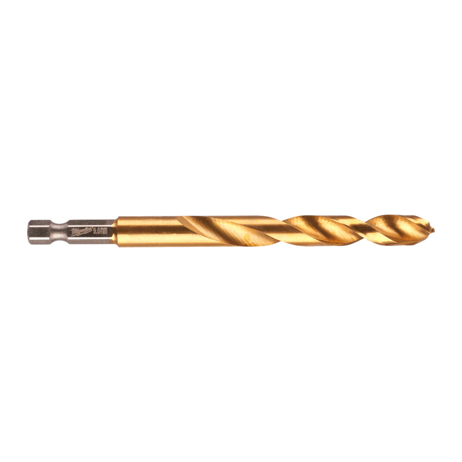 9.0mm x 1/4" HEXAGON DRIVE HSS DRILL BIT 1-PK MILWAUKEE