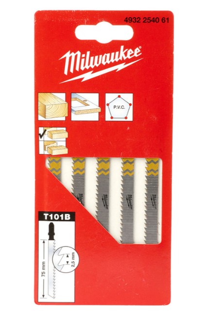 75mm (3") T101B JIGSAW BLADE 5-PK  MILWAUKEE