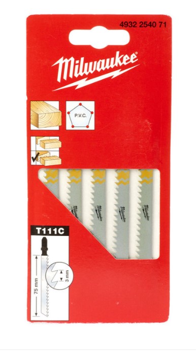 75mm (3") T111C JIGSAW BLADE 5-PK  MILWAUKEE