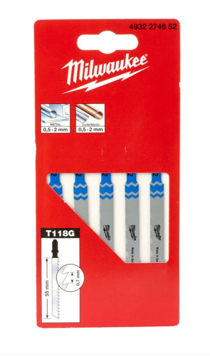 75mm (3") T118G JIGSAW BLADE 5-PK  MILWAUKEE