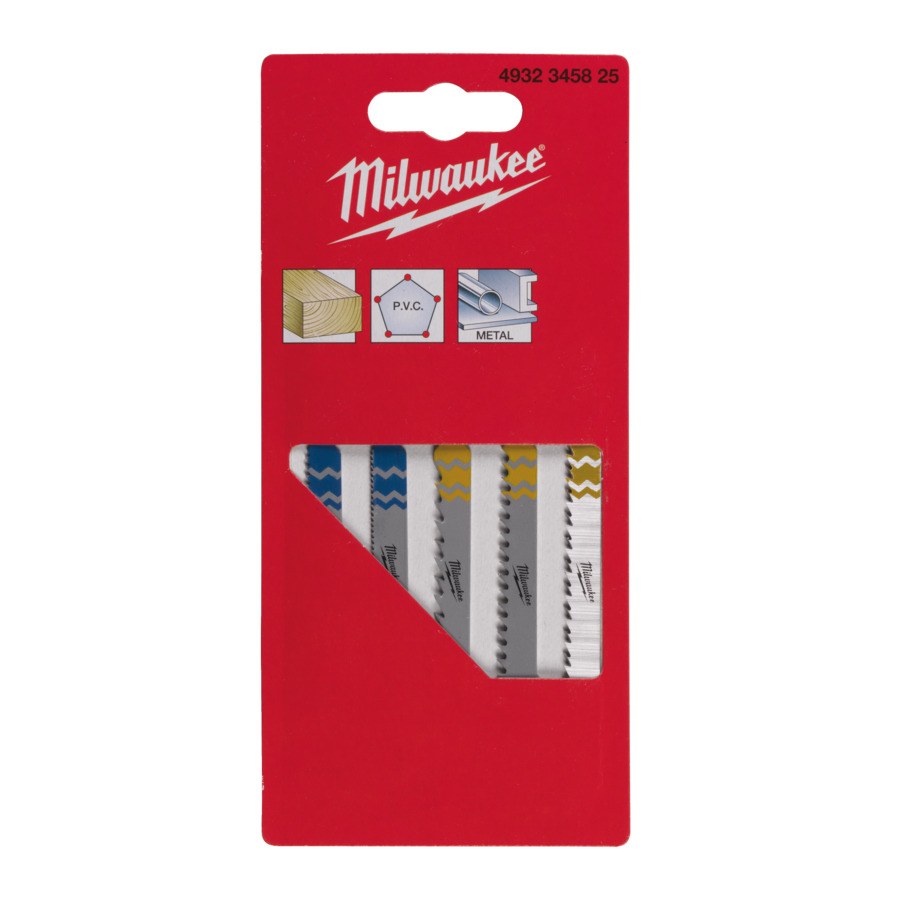 75mm (3") ASSORTED JIGSAW BLADES 5-PK  MILWAUKEE