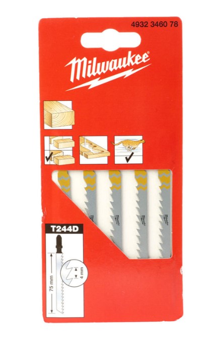 75mm (3") T244D JIGSAW BLADE 5-PK  MILWAUKEE