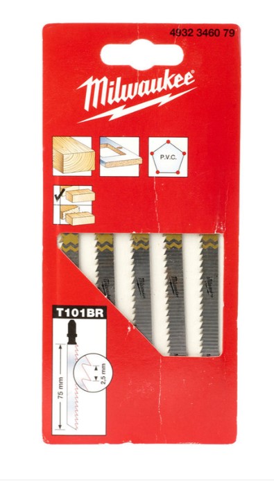 75mm (3") T101BR JIGSAW BLADE 5-PK  MILWAUKEE