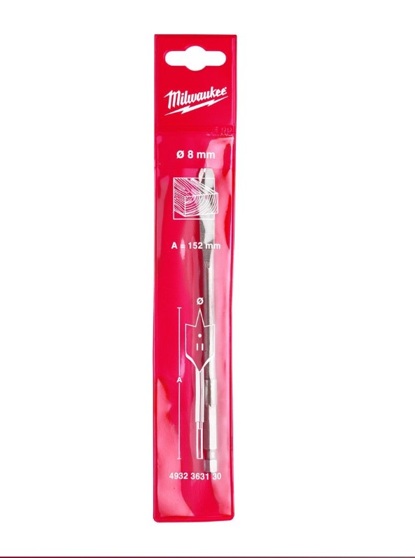 8.0mm x 152mm FLAT WOOD BITMILWAUKEE