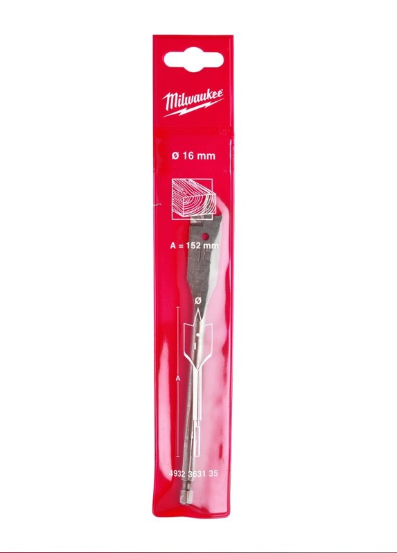 16.0mm x 152mm FLAT WOOD BITMILWAUKEE