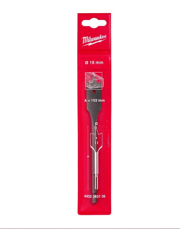 18.0mm x 152mm FLAT WOOD BITMILWAUKEE