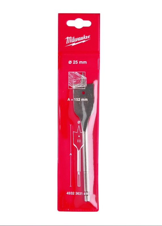 25.0mm x 152mm FLAT WOOD BITMILWAUKEE