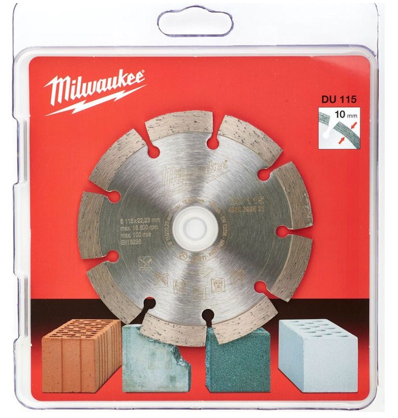 115mm ( 4/ 1/2") x 22mm BORE DU DIAMOND BLADE MILWAUKEE