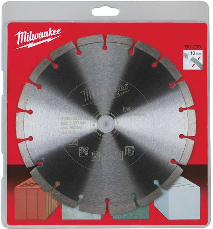 230mm ( 9") x 22mm BORE DU DIAMOND BLADE  MILWAUKEE