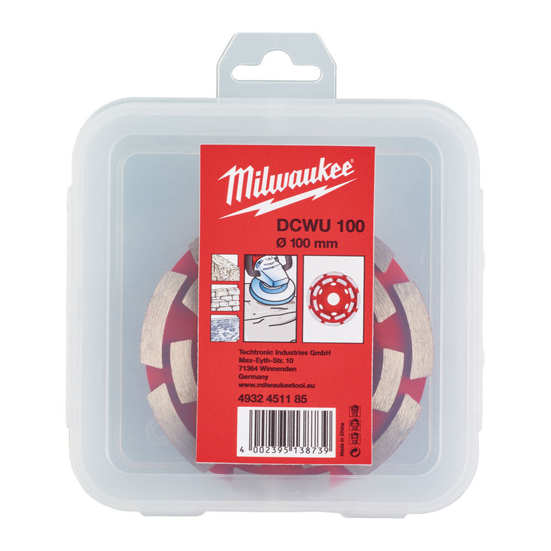 DCWU100 100MM DISC 22.23 BORE DIAMOND CUP WHEEL UNIVERSAL  MILWAUKEE