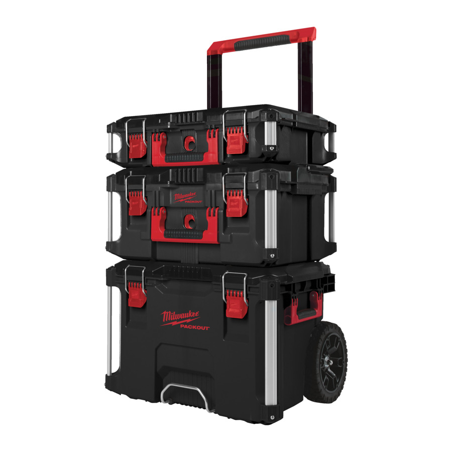PACKOUT 3 PIECE STACKABLE STORAGE SET  MILWAUKEE