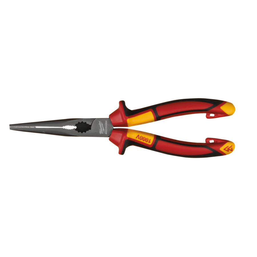 205mm (8") VDE-INSULATED LONG ROUND NOSE PLIERS  MILWAUKEE
