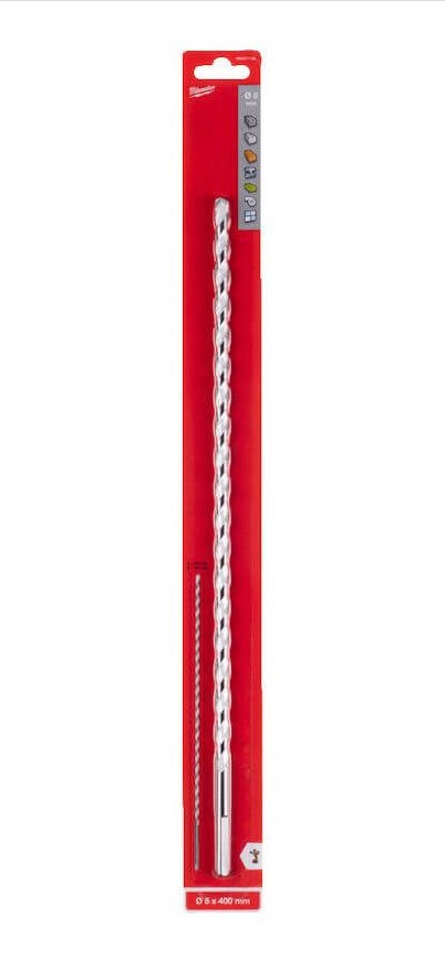 8.0mm x 400mm MULTI MATERIAL DRILL BIT  MILWAUKEE