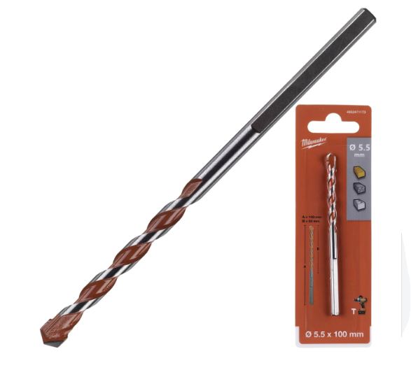 5.5mm x 100mm PREMIUM CONCRETE DRILL BIT  MILWAUKEE