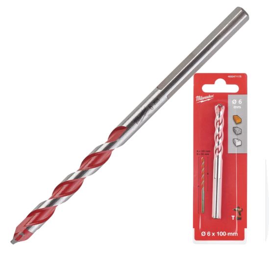 6.0mm x 100mm PREMIUM CONCRETE DRILL BIT  MILWAUKEE