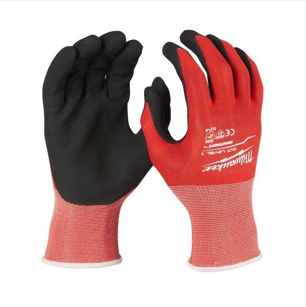 GLOVES, SIZE 9 (L) CUT LEVEL-1 DIPPED 1-PR MILWAUKEE