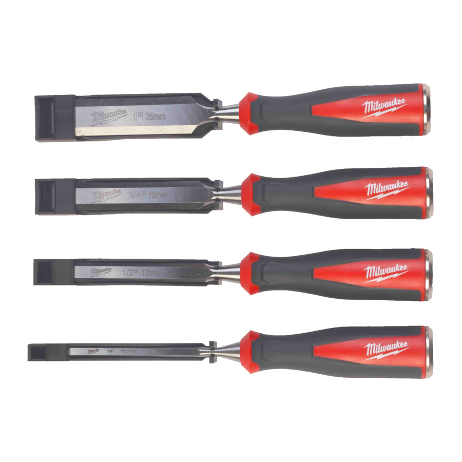 BEVELED EDGE CHISELS SET 4PC  MILWAUKEE