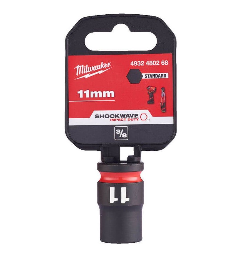 11mm x 3/8" DRIVE SHOCKWAVE SHORT IMPACT SOCKET MILWAUKEE