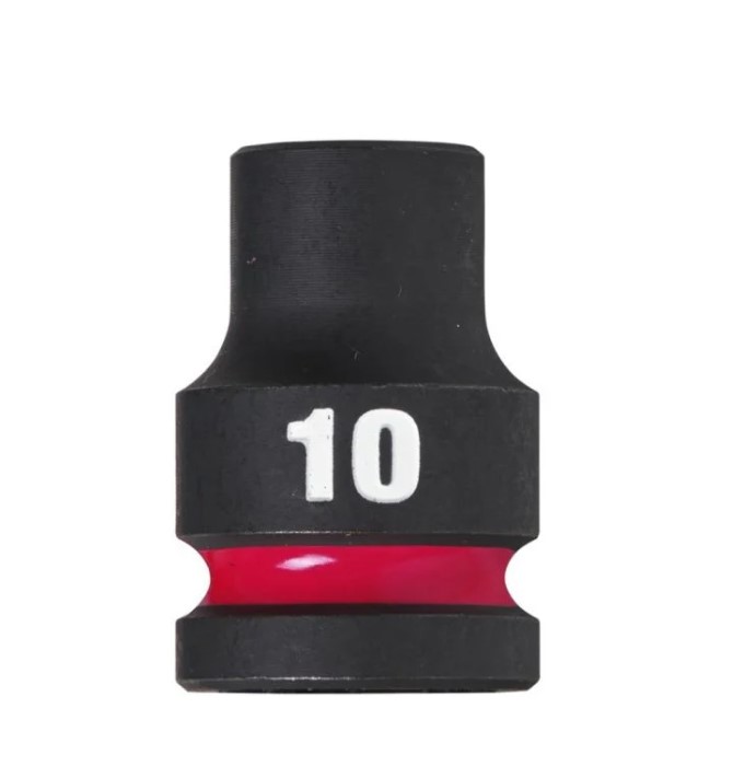 10mm x 1/2" DRIVE SHOCKWAVE SHORT IMPACT SOCKET  MILWAUKEE