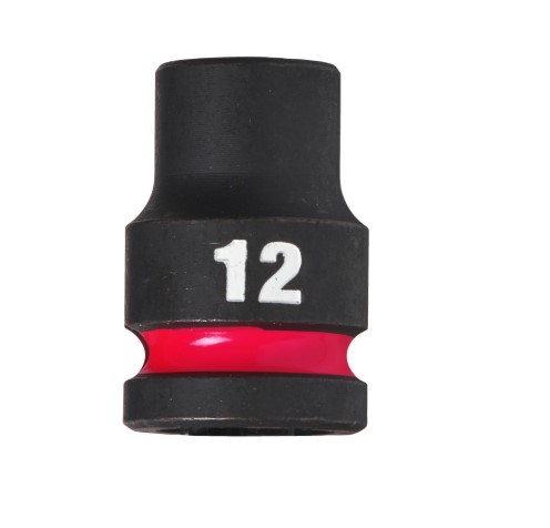 12mm x 1/2" DRIVE SHOCKWAVE SHORT IMPACT SOCKET MILWAUKEE