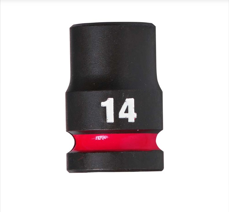 14mm x 1/2" DRIVE SHOCKWAVE SHORT IMPACT SOCKET MILWAUKEE