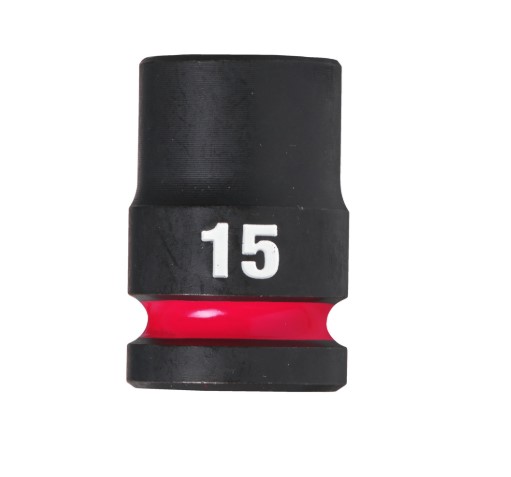 15mm x 1/2" DRIVE SHOCKWAVE SHORT IMPACT SOCKET  MILWAUKEE