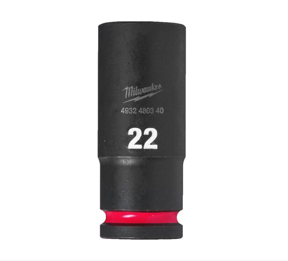 22mm x 1/2" DRIVE SHOCKWAVE DEEP IMPACT SOCKET  MILWAUKEE