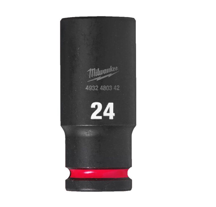 24mm x 1/2" DRIVE SHOCKWAVE DEEP IMPACT SOCKET  MILWAUKEE