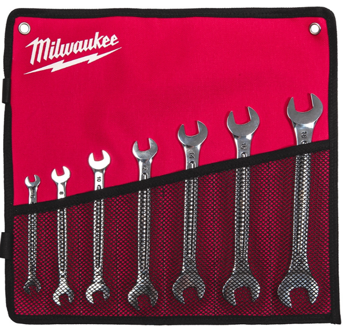 DOUBLE OPEN END SPANNER SET 7 PIECE  MILWAUKEE