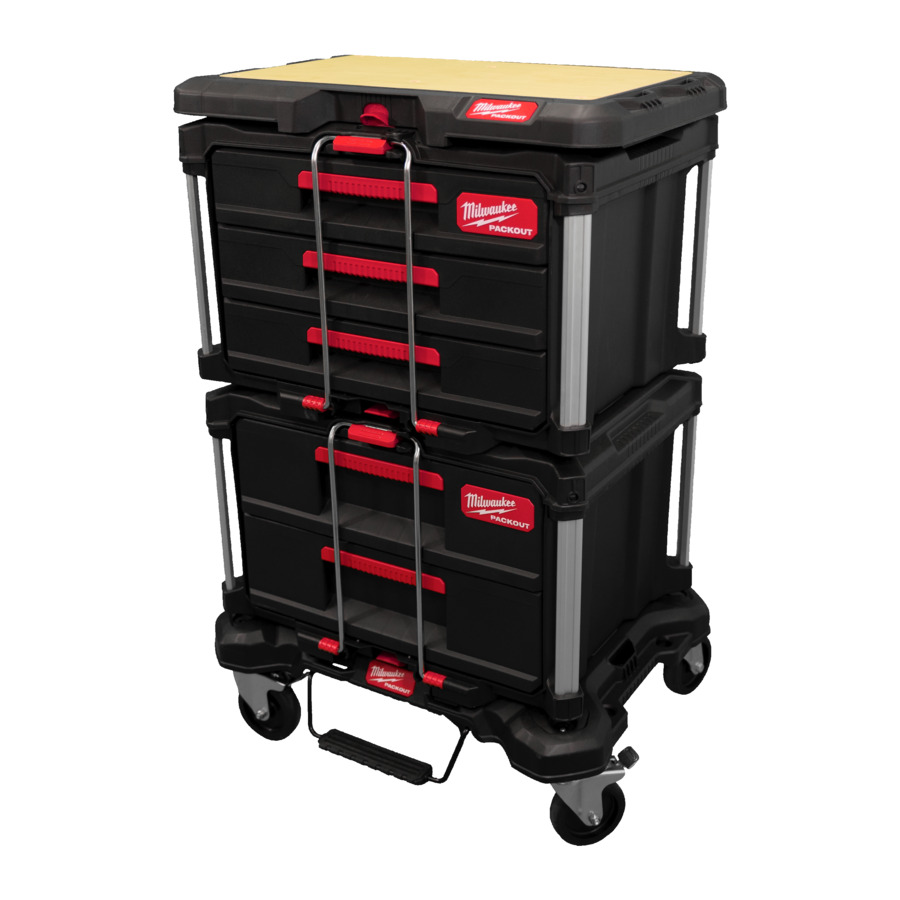 PACKOUT TRANSPORTATION KIT FLAT TROLLEY 2 DRAWER, 3 DRAWER  MILWAUKEE