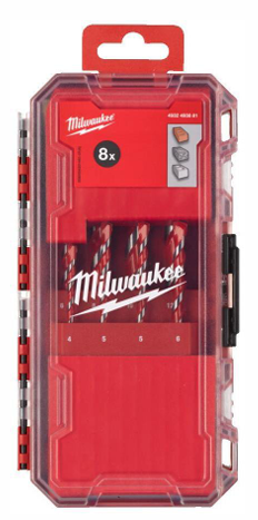 SHOCKWAVE PACKOUT PREMIUM HAMMER DRILL BIT SET 8-PCE  MILWAUKEE