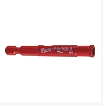 8.0mm x 1/4" HEX DIAMOND PLUS WET/DRY DRILL BIT  MILWAUKEE