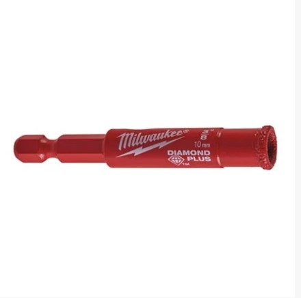 10.0mm x 1/4" HEX DIAMOND PLUS WET/DRY DRILL BIT  MILWAUKEE