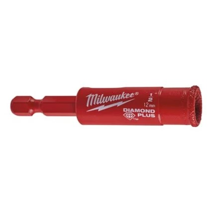 12.0mm x 1/4" HEX DIAMOND PLUS WET/DRY DRILL BIT  MILWAUKEE