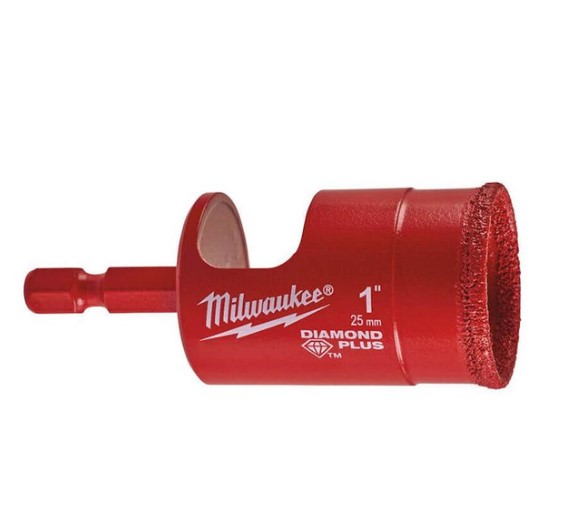 25.0mm x 1/4" HEX DIAMOND PLUS WET/DRY DRILL BIT  MILWAUKEE