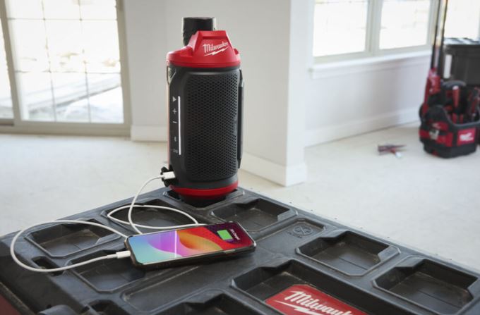 M12SPEJSG2-0 JOBSITE PACKOUT BLUETOOTH SPEAKER 12V BODY ONLY MILWAUKEE