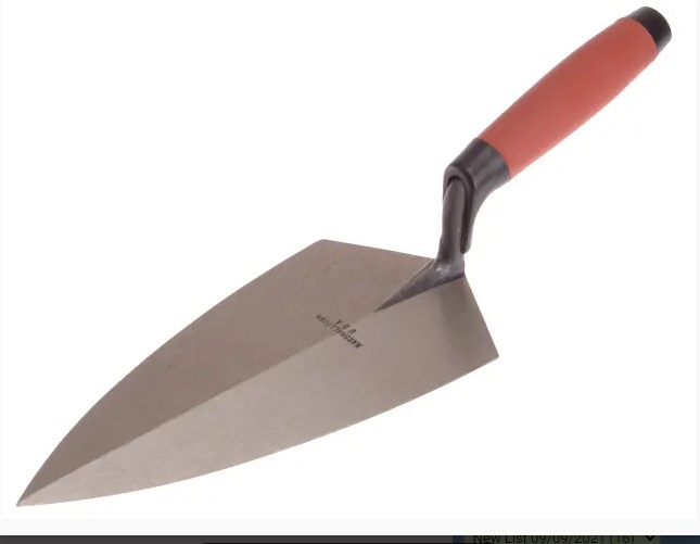 19D Philadelphia Pattern Brick Trowel DuraSoft Handle 12in