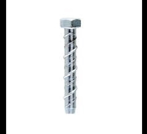 8 x 75mm HEXAGON HEAD CONCRETE BOLT ANKERBOLT ZINC PLATED 5-PK
