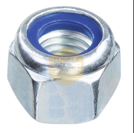 M10 NYLON INSERT HEX NUT "P" TYPE 982 ZINC PLATED 1000-BOX
