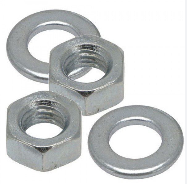 M8 NUTS & WASHERS ZINC PLATED 20-PK