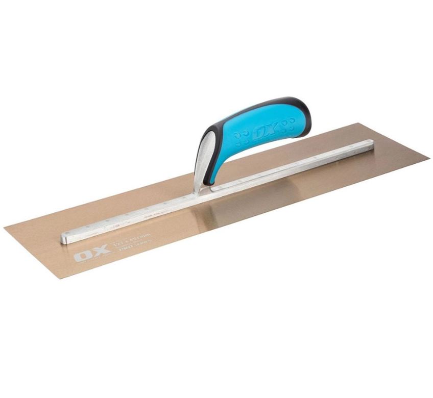 457mm (18") x 27mm (5") PRO PLASTERERS TROWEL STAINLESS STEEL OX
