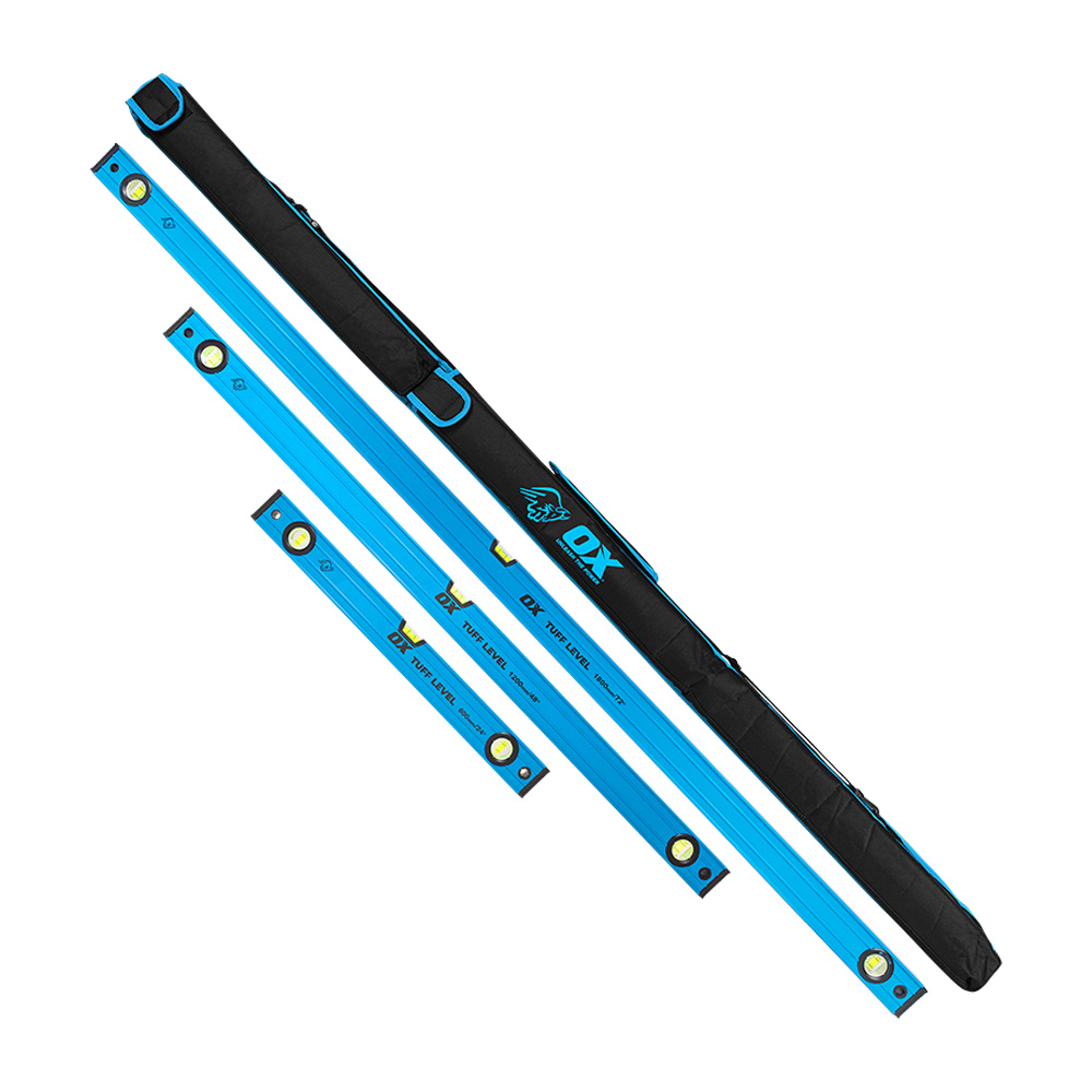PRO TUFF SPIRIT LEVEL SET IN BAG 3-PCE OX