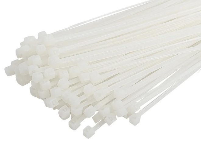 200mm x 4.8mm CABLE TIES NATURAL 100-PK
