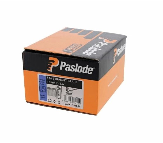 16mm 16-GAUGE BRAD NAILS STRAIGHT GALVANISED WITH GAS 2000-PK PASLODE